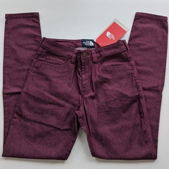 The North Face Tungsted Pant Maroon/ Burgundy Slim Fir Women's 0 - Picture 4 of 7